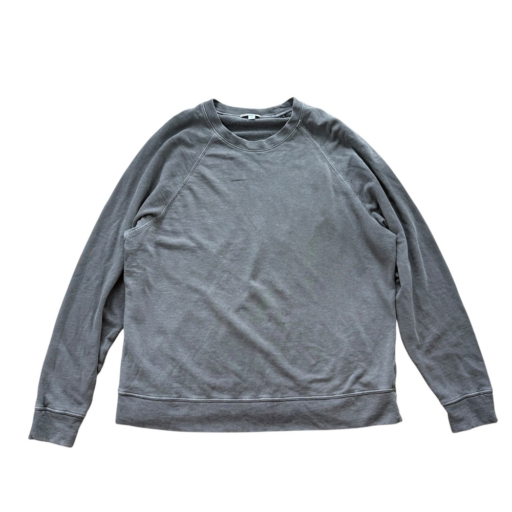 James Perse Vintage French Terry Sweatshirt Relaxed WXA3657 Size 3 Grey Carbon